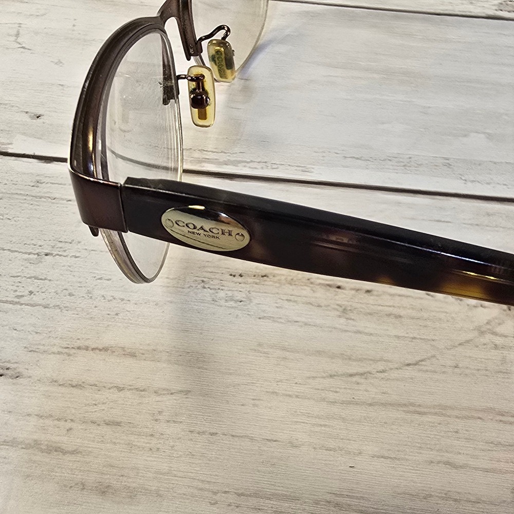Coach HC 5066 Eyeglasses Satin Brown Dark Tortoise Cat Eye Frames 53-16-135 Case - Picture 3 of 9